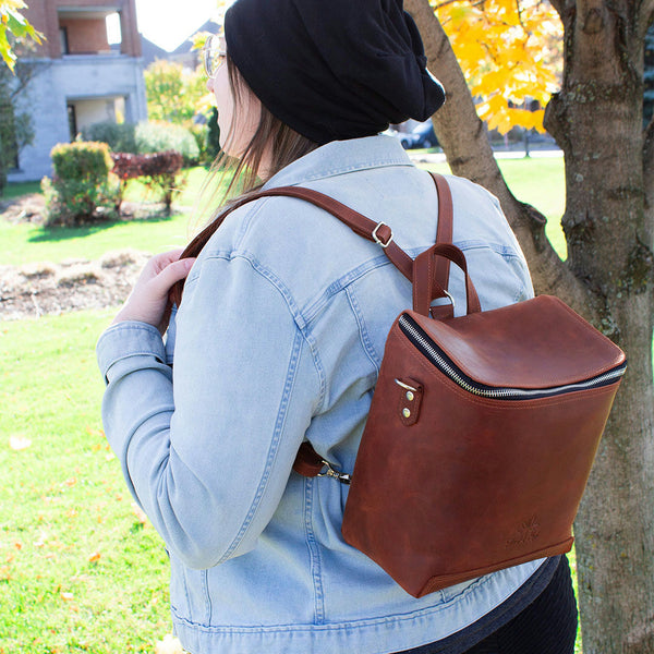 Leather Convertible Backpack