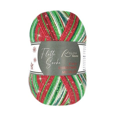Flotte Socke Christmas Metallic 4ply 2026