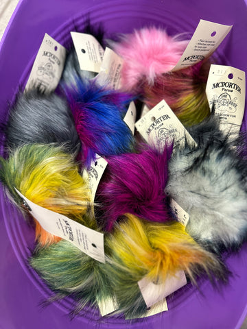 Faux Fur Pom-Poms