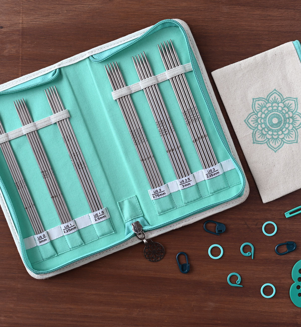 Mindful Collection Grateful 6” Double Pointed Needle Set
