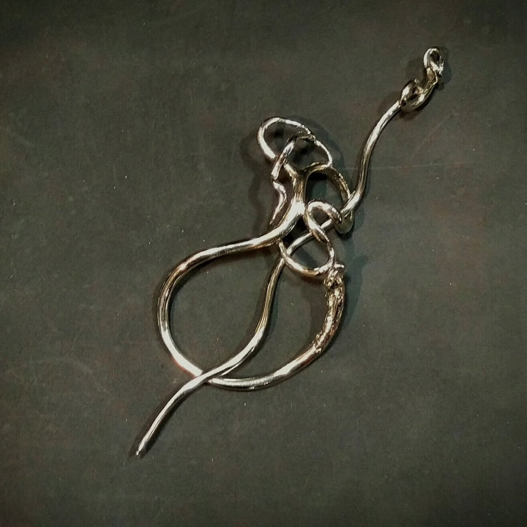 Wild Grape Tendril Shawl Pin