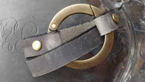 Round Ring Leather Cuff